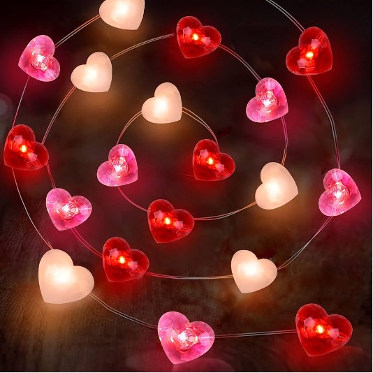 Valentines Day Decoration Ideas- String Lights, Fairy lights