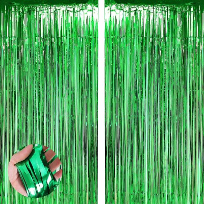 Green Frill Curtains