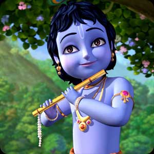 Little Krishna with flute