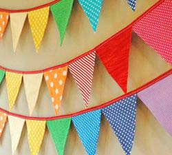 birthday party supplies Flag Buntings