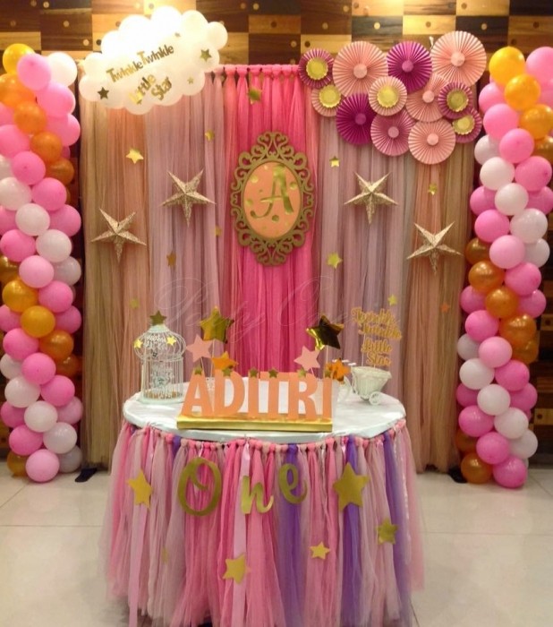 party artists Twinkle  Little Star Theme Birthday Balloon Decorations in Bangalore