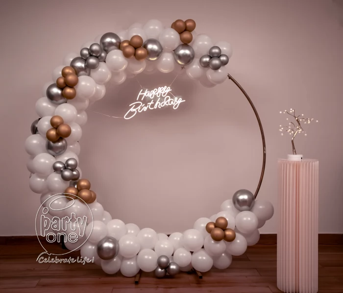 birthday Elegant White Birthday Ring Decor
