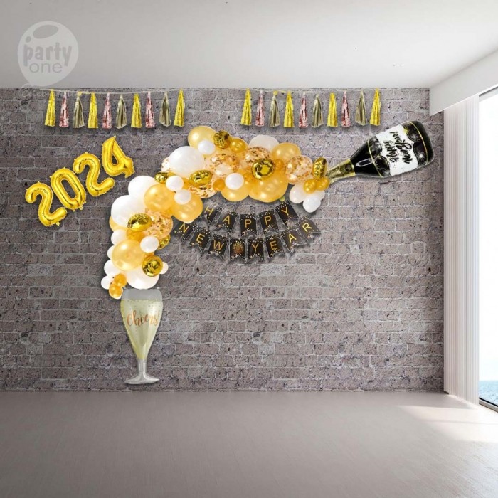 festival decorations New Year Champagne Bottle Balloon Decor