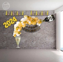 festival decorations New Year Champagne Bottle Balloon Decor