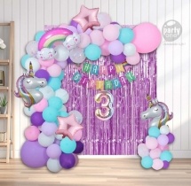 party artists Unicorn Theme Balloon Decoration