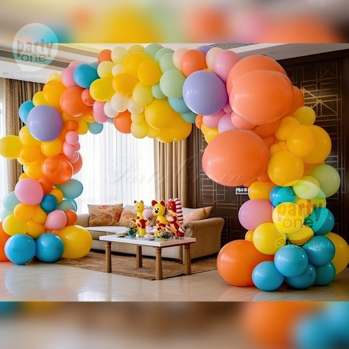 party artists Rainbow Arch Balloon Decor