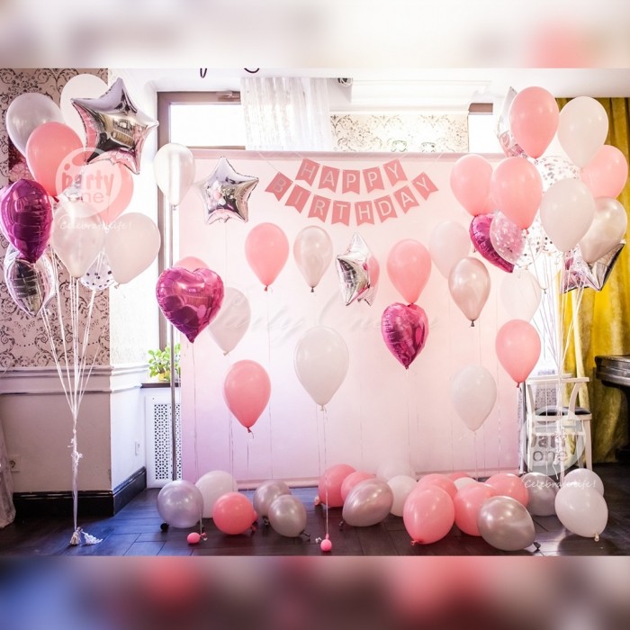 party artists Pastel Balloon Decor with Backdrop