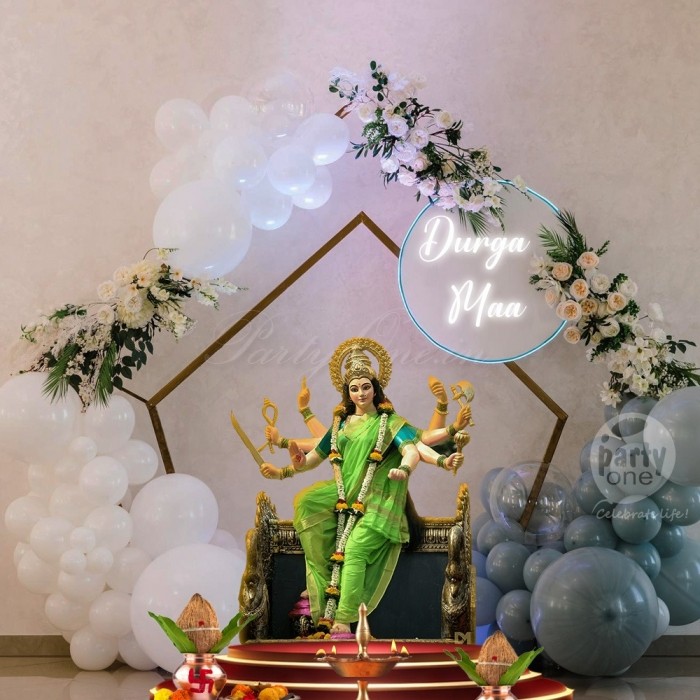 festival decorations Durga Serenity Balloon Decor