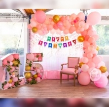 party artists L Shaped Birthday Balloon Decor