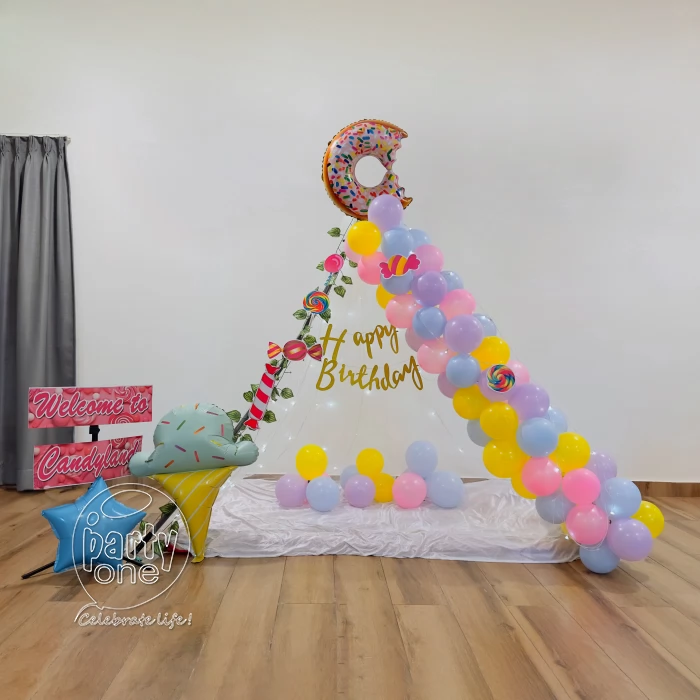 birthday Kids Canopy Birthday Candy Theme Decoration