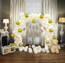 birthday Unique White Gold First Birthday Decoration
