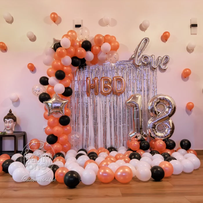 birthday Lovely 18 Rose Gold Birthday Wall Decoration