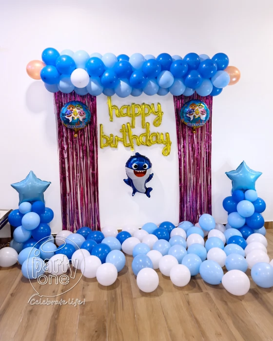 birthday Cute Baby Shark Birthday Home Decoration