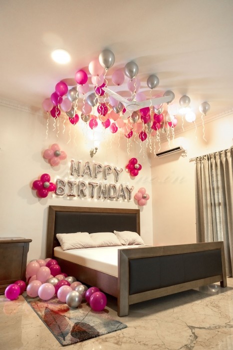 party artists Pink Birthday Bedroom Decoration