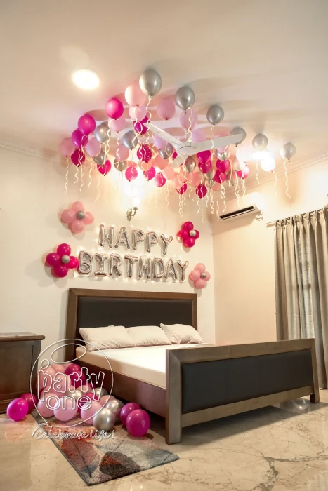 decorations Pink Birthday Bedroom Decoration