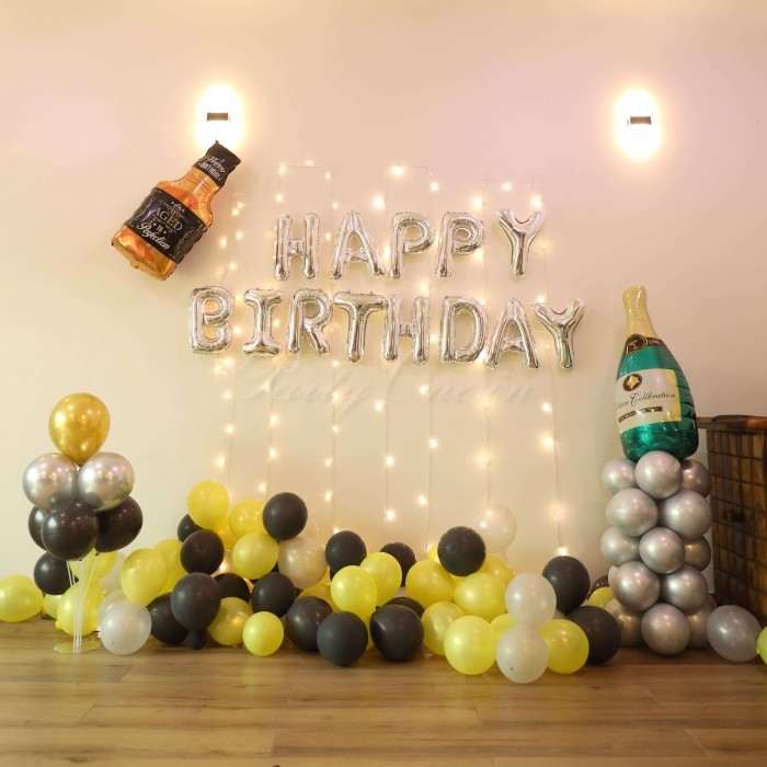 party artists Champagne Birthday Party Decoration