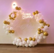 party artists White Hexagon Birthday Decoration