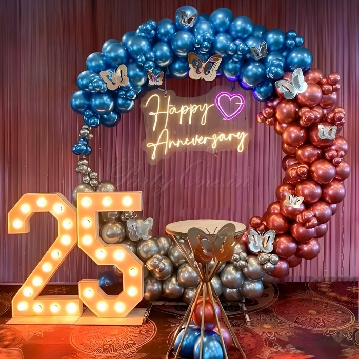 party artists Metallic Anniversary Balloon Decoration