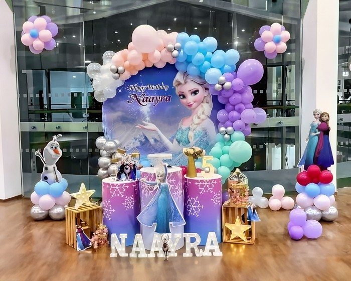 party artists Frozen Theme Birthday Decor at Home