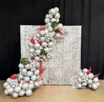 festival decorations Silver Sequin Christmas Balloon Decoration