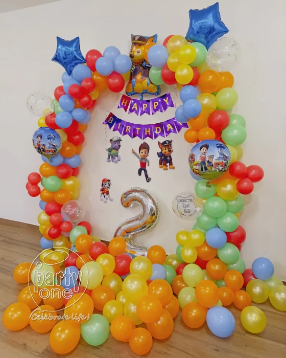 birthday Paw Petrol Theme Wall Arch Decor