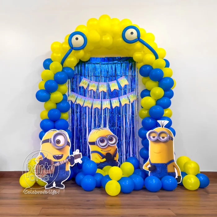 birthday Cute Minion Theme Wall Decoration