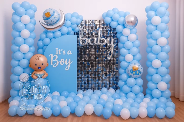 decorations Welcome Baby Boy Sequin Decor