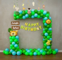 birthday Wild Jungle Balloon Frame Birthday Decor