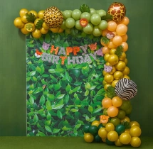 birthday Tropical Jungle Balloon Backdrop Decoration