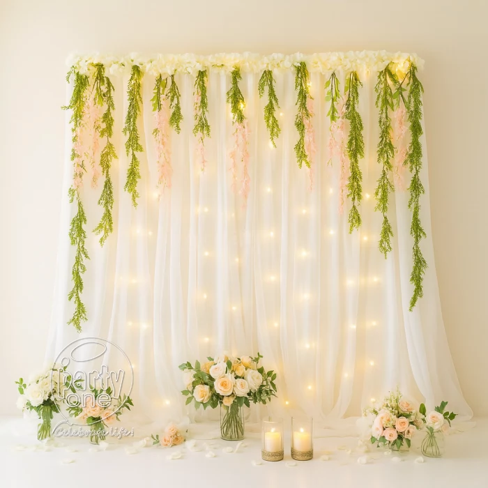 wedding services Elegant Flower Backdrop Decoration