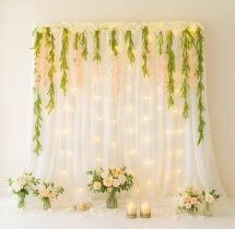 festival decorations Elegant Flower Backdrop Decoration
