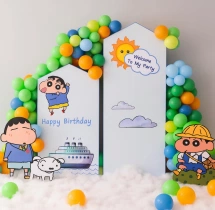 birthday Kids Shinchan Theme Birthday Balloon Decoration