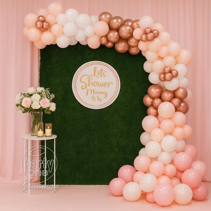 decorations Soft Pink Baby Shower Balloon Decoration