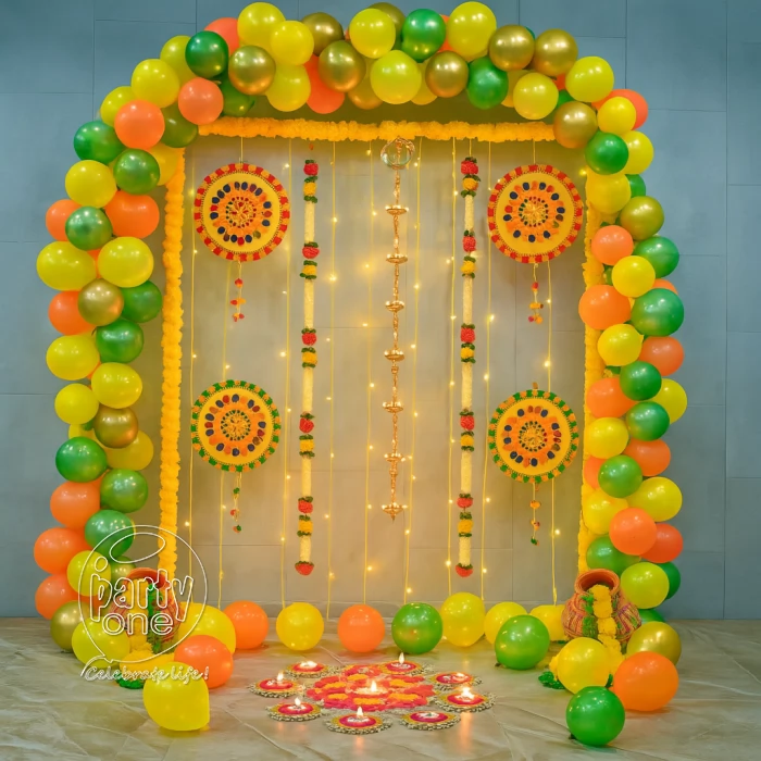 festival decorations Festival Theme Flower and Balloon Decoration