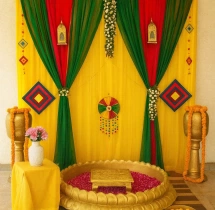 decorations Haldi Ceremony Flower Backdrop Decoration