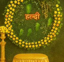 decorations Haldi Ceremony Natural Backdrop Decoration