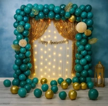 birthday Pastel Cyan Balloon Decoration