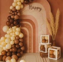 birthday Aesthetic Brown Theme Decoration
