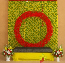 decorations Red Flower Haldi Ceremony Ring Decoration