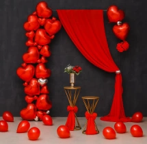 birthday Heart Shape Foil Balloon Decoration