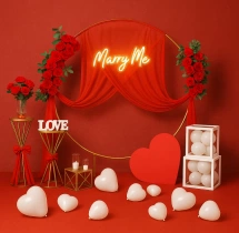 surprises surprise decorations Luxury Red and White Proposal Decoration