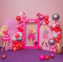birthday Red Hue Barbie Theme Decoration