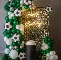 birthday Football Theme Sequin Balloon Decoration