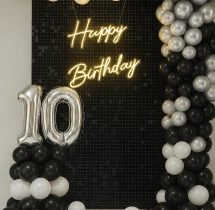 birthday Black and White Birthday Balloon Decoration