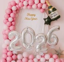 festival decorations Pink Theme New Year Balloon Decoration