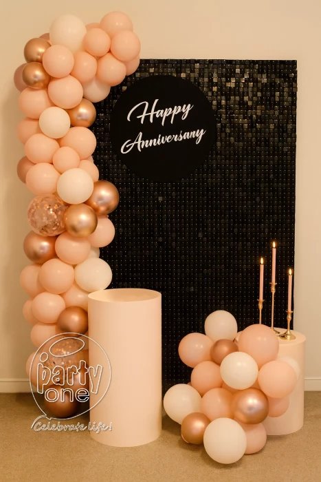 festival decorations Black Sequin New Year Balloon Decoration