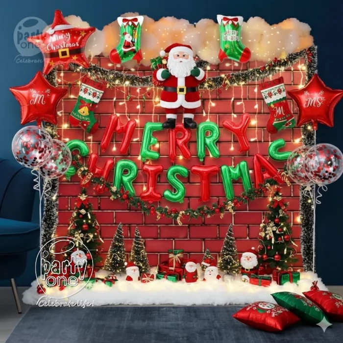 festival decorations Elegant Merry Christmas Balloon Decor