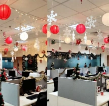 festival decorations Colorful Festive Christmas Office Decor