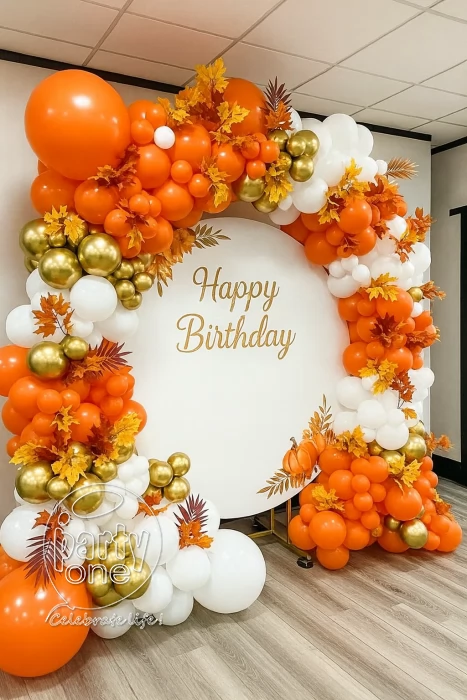 birthday Colourful Autumn Birthday Balloon Decoration