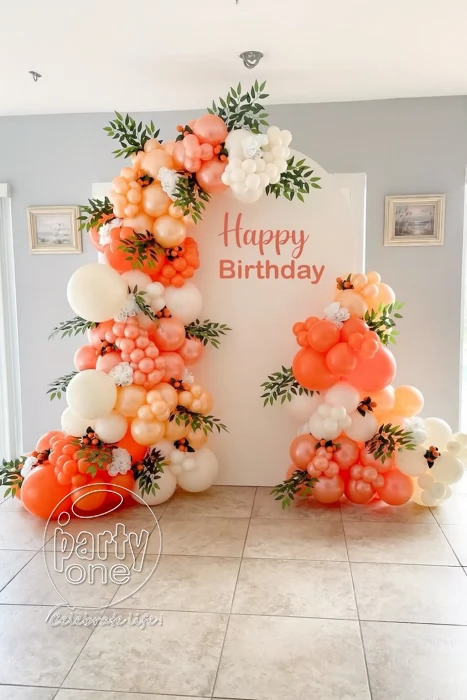 birthday Sweet Orange Birthday Balloon Decoration